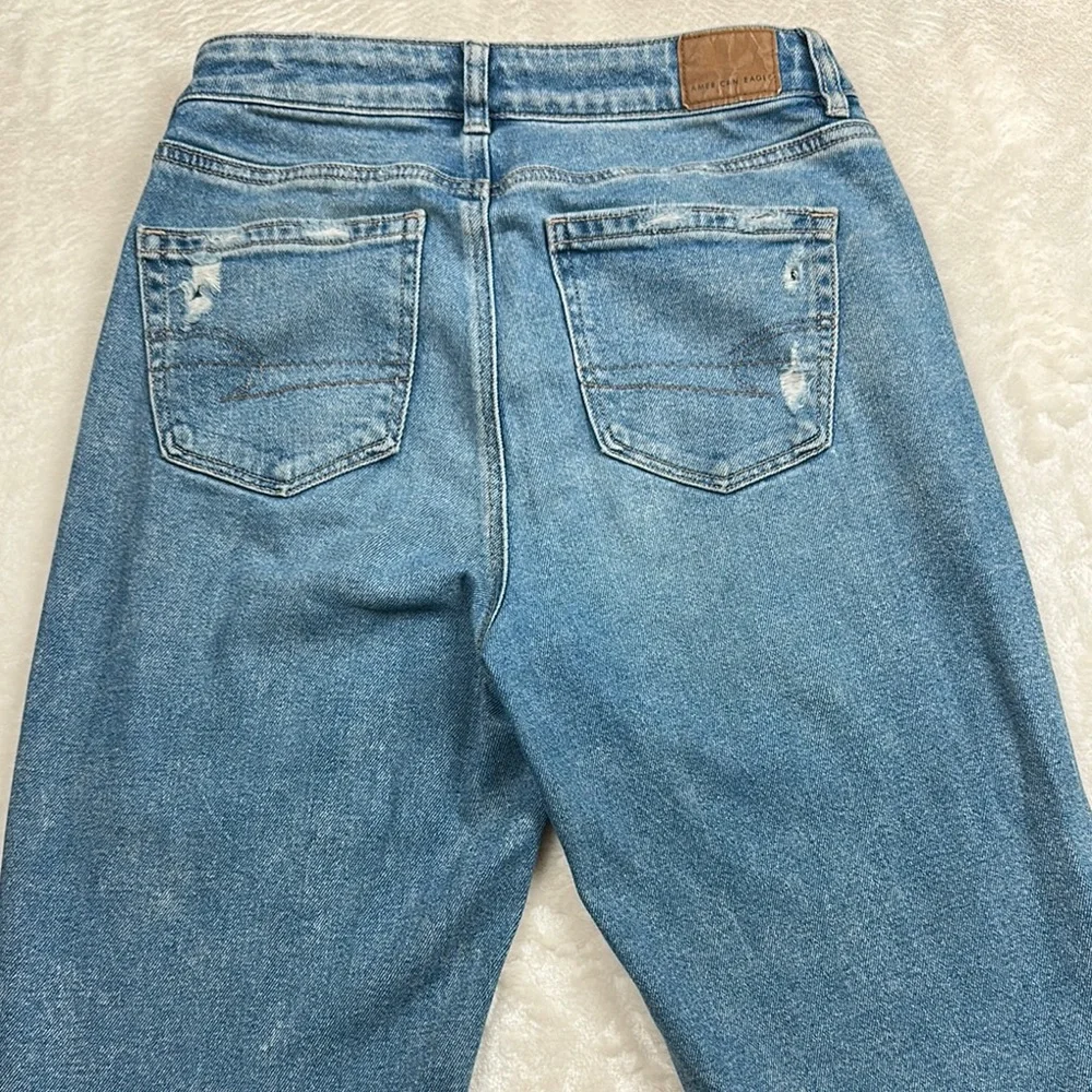 American Eagle Outfitters Blue Skinny Jeans Distressed - Picture 10 of 11